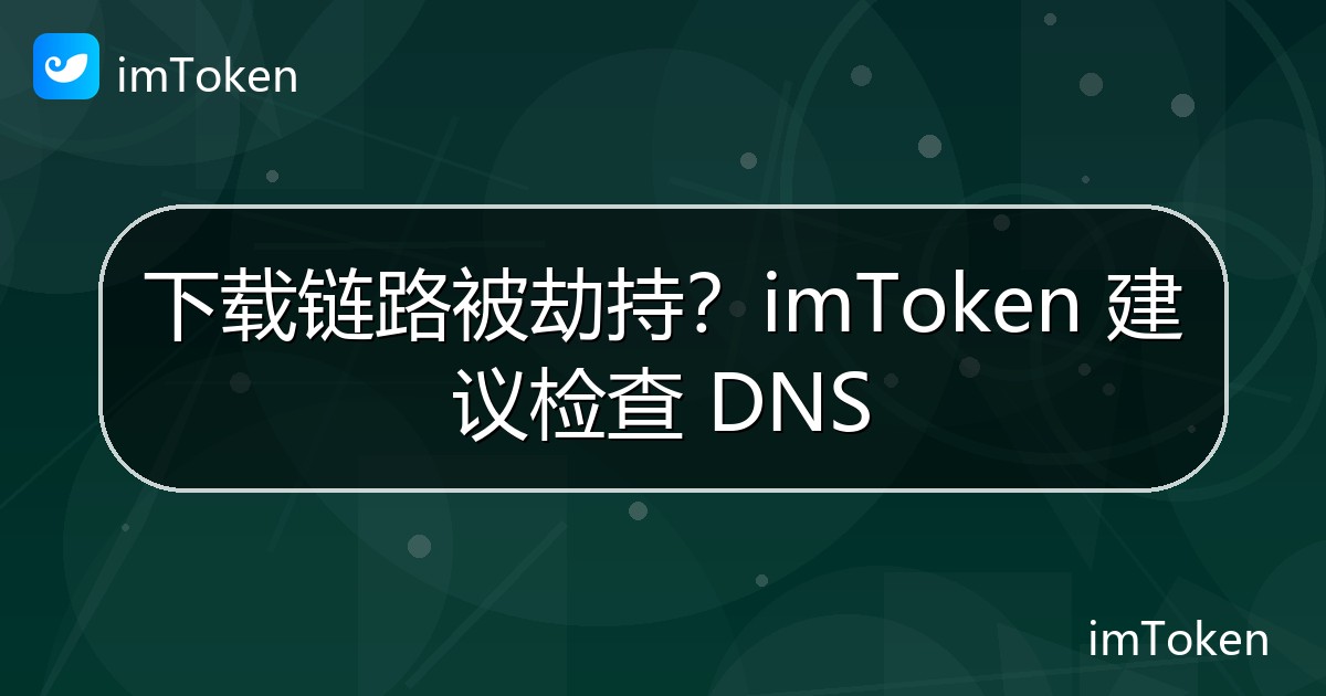 下载链路被劫持？imToken 建议检查 DNS - imToken钱包官方教程